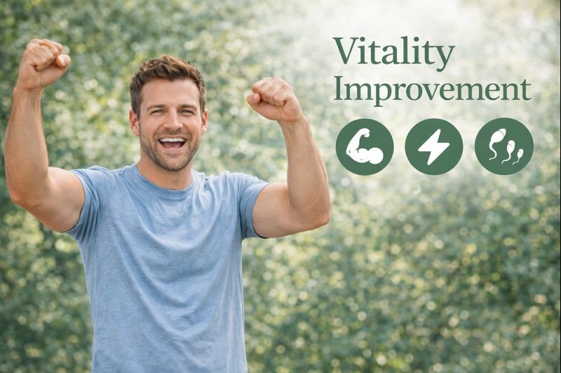 Man with positive energy - Vitality improvement